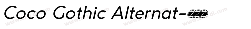Coco Gothic Alternat字体转换